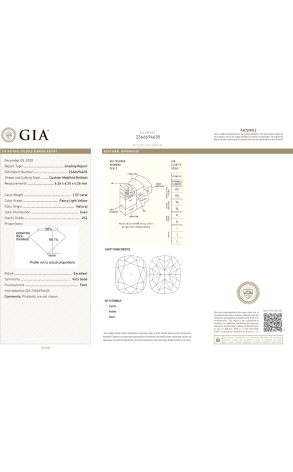 Серьги GIA Cushion Diamonds 1.57 ct FLY/VS2 - 1.50 ct FLY/VVS2 (37048) №6