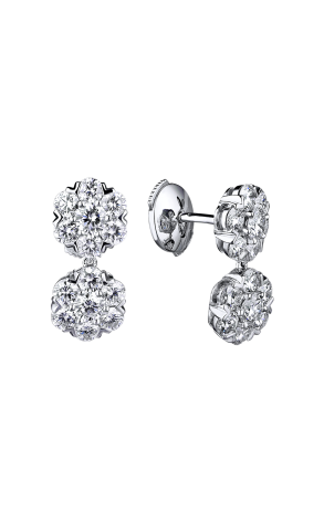 Серьги Van Cleef & Arpels Fleurette Diamond Gold Earrings (36171)