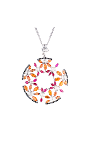 Подвеска Roberta Ponticello Italy Cerchio Multigemstone & White Gold (41137)