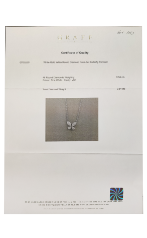 Подвеска GRAFF White Gold Diamond Pave-Set Butterfly GP (36876) №2