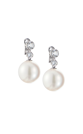Серьги RalfDiamonds 18.5 mm - 18.3 mm SeaPearl & 3.06 ct Diamonds (41555)