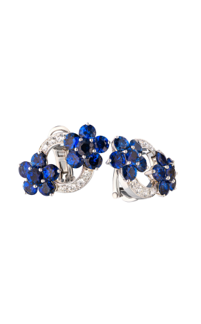 Серьги GRAFF SAPPHIRE FLOWER CLUSTER (40434)