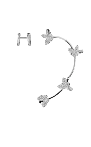 Серьги DeRosa White Gold Butterfly Cuff 1,05 ct Round cut Diamonds E8780709 (38088)