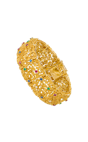 Браслет  Vintage Yellow Gold Сuff Tree Bark (42696)