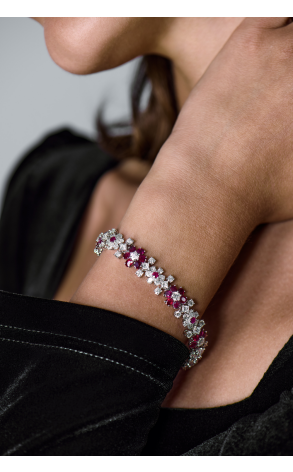 Браслет  Flowers 9,20 ct Natural Ruby & 9,90 ct Diamonds & White Gold (41972) №2