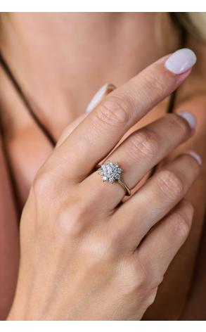 Кольцо Tiffany & Co Flower Platinum Diamonds Ring (32777) №2