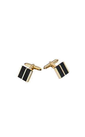 Запонки  Yellow Gold & Onyx (43494)