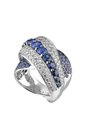 Кольцо RalfDiamonds Deep Blue Sapphire 3.96 ct & White Diamonds 1.96 ct RDR (36688)