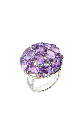 Кольцо  White Gold & Amethyst (43390)