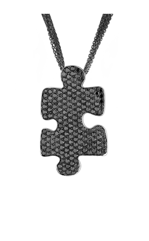 Подвеска AKILLIS Puzzle Black Diamonds PVD Gold (37983)