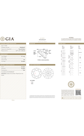 Пусеты GIA 1,01 ct I/VS2 - 1,01 ct I/VS2 Round Cut Diamonds (43015) №2