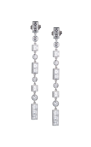 Серьги RalfDiamonds 4,26 сt G/VS Square & Round Diamonds in Platinum RDE (37371)