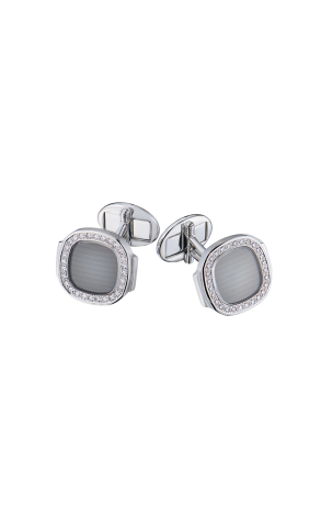 Запонки Patek Philippe White Gold Diamond Nautilus 9058GR-001 (37630)