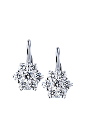 Серьги Смоленский Бриллиант 2.70 ct Snowflakes White Gold (37204)