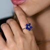 Кольцо Mercury Flower White Gold & Diamond & Natural Sapphire MR20990WS (42239) №5