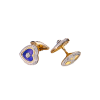 Запонки Vasily Konovalenko Hearts in White & Yellow Gold & Lapis & Diamonds (43542) №3