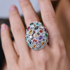 Кольцо  в стиле Van Cleef & Arpels "Cocktail Ring" (40522) №7