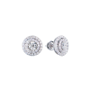 Пусеты  2,12 ct Round Cut Diamonds & White Gold (42083) №3