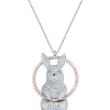 Подвеска Julian Joailliers Rabbit in Circle Pendant White Gold Diamonds (35731) №2