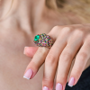 Кольцо Scavia Jewels Multigemstone Ring With 2.33 ct Heart Emerald (40528) №8