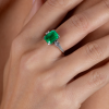 Кольцо  с изумрудом 3,60 ct Intense Green и бриллиантами (34004) №6