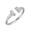 Кольцо Tiffany & Co T Wire Diamond in White Gold 60147226 (36680) №2