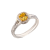 Кольцо  0,52 ct Fancy Light Yellow/I1 Oval Cut Diamond (40435) №3
