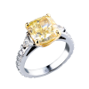 Кольцо RalfDiamonds 4,23 ct Fancy Yellow/VS2 Cushion (37130) №3