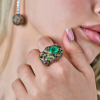 Кольцо Scavia Jewels Multigemstone Ring With 2.33 ct Heart Emerald (40528) №6