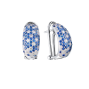 Серьги  Blue Topaz & Diamond & White Gold (43483) №2