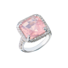Кольцо  White Gold & Diamonds & Rose Quartz (41616) №3