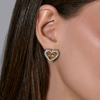 Серьги  White & Yellow Gold & Diamonds Heart (43246) №5