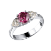 Кольцо  с бриллиантом 1,18 ct Vivid Reddish Purple/SI1 (36251) №3