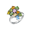 Кольцо  Topaz & Diamonds & White Gold (43477) №2
