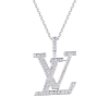 Подвеска  в стиле Louis Vuitton LV Large Pendant White Gold And Diamonds (43522) №2