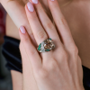 Кольцо  White Gold & Smoky Quartz & Diamonds & Tourmalines (40121) №5