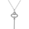 Подвеска Tiffany & Co White Gold and Diamonds Oval Key Pendant (36237) №3