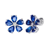 Серьги Mercury Flower White Gold & Diamond & Natural Sapphire (43722) №4