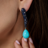 Серьги RalfDiamonds Tsavorites & Sapphires & Turquoise & Diamonds RDE (37666) №6