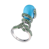 Комплект  Chrysolites & Turquoise White Gold в стиле De Grisogono (38019) №12