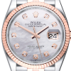 Часы Rolex Datejust 36 mm Steel & Rose Gold Diamonds Index Pearl Dial 126231 (34432) №4