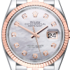 Часы Rolex Datejust 36 mm Steel & Rose Gold Diamonds Index Pearl Dial 126231 (34432) №8