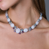 Колье Oro Vitchenza Jewellery Louna Stone & Diamonds & Multigemstone & White Gold (40410) №7