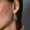 Серьги  Multigemstone White Gold (43306) №7