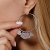 Серьги Dior Diamonds Heart Hoop White Gold (37812) №6