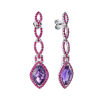 Серьги  Amethist & Topaz & White Gold (43575) №2