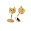 Запонки Gino Pederzani Milano Panthere in Yellow Gold & Diamonds & Emeralds (37429) №2