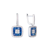Серьги Sifani White Gold & Diamonds & Sapphires (43816) №2