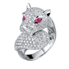 Кольцо  White Gold Diamonds 3.30 ct & Ruby (36862) №3