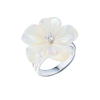 Кольцо  Flower in White Gold & Mother of Pearl & 0,10 ct Diamond (41602) №2